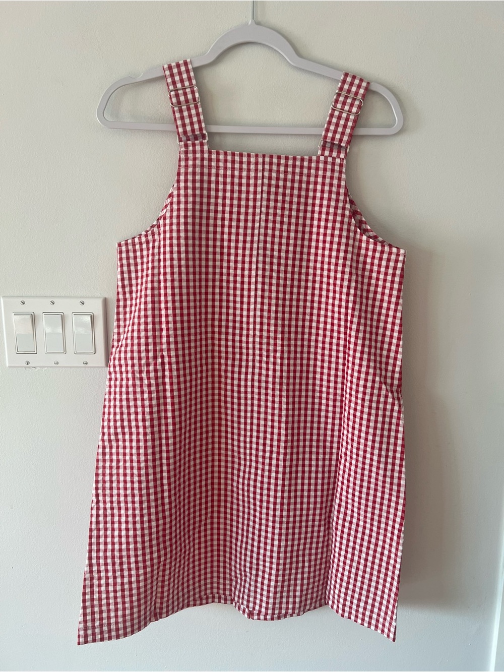 Teddy Fresh Red Little Miss Gingham Overalls Dress Plaid Women’s Small S - Picture 10 of 10